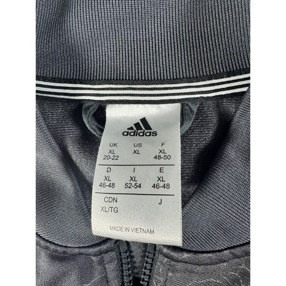Adidas Embossed Print Track Jacket Full Zip Climalite Women's Black Pink size XL - Picture 5 of 10